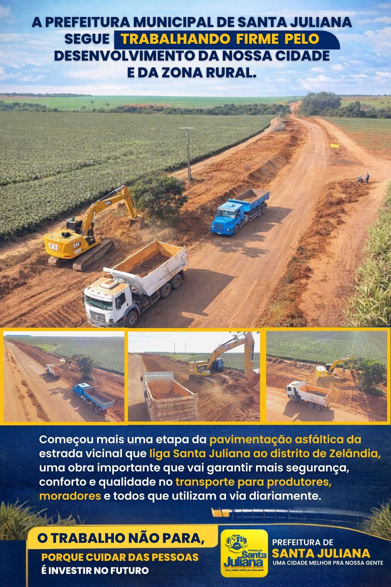 MAIS UMA ETAPA DE PAVIMENTAÇÃO ASFÁLTICA EM ANDAMENTO!