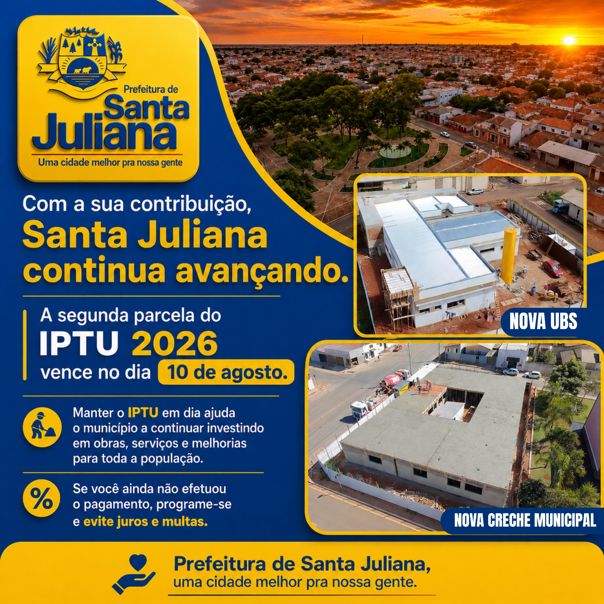 Com a sua contribuição, Santa Juliana continua avançando.