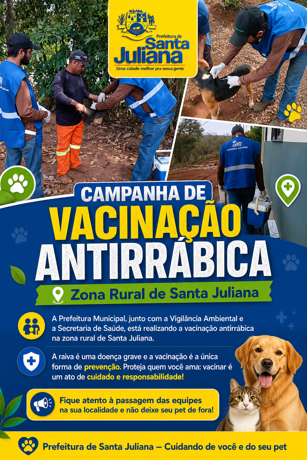 Proteja seu melhor amigo: Vacinação Antirrábica na Zona Rural!