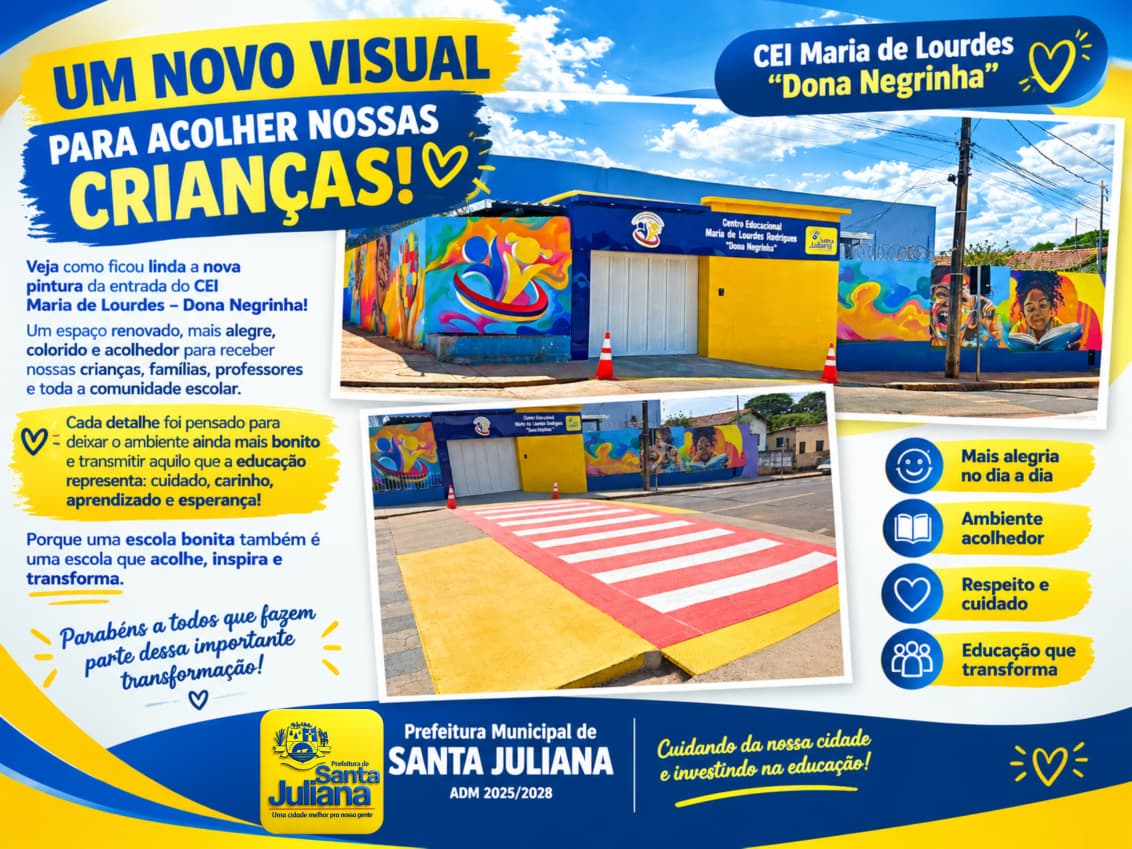 CEI Maria de Lourdes Rodrigues “Dona Negrinha” ganha novo visual para acolher as crianças