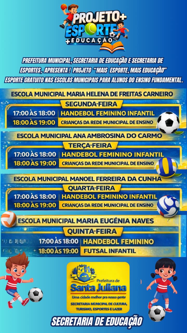 PROJETO MAIS ESPORTE, MAIS EDUCAÇÃO