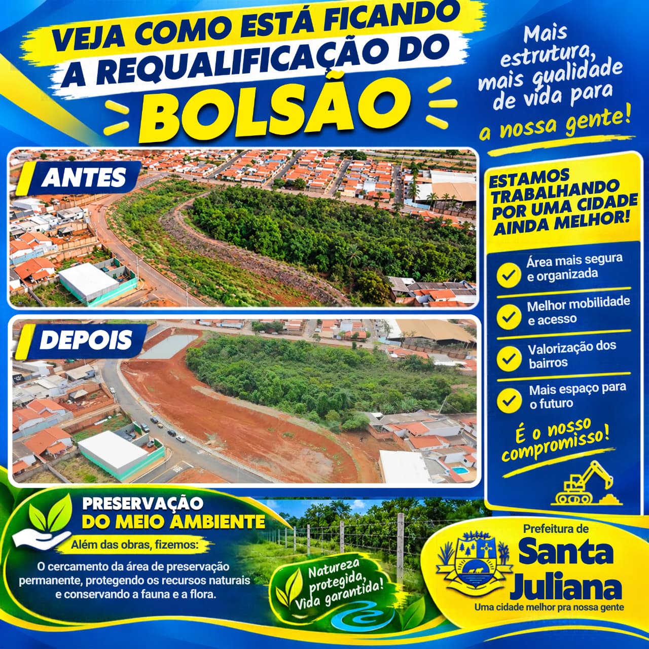 Veja como está ficando a requalificação do Bolsão Mais estrutura, mais qualidade de vida para nossa gente!